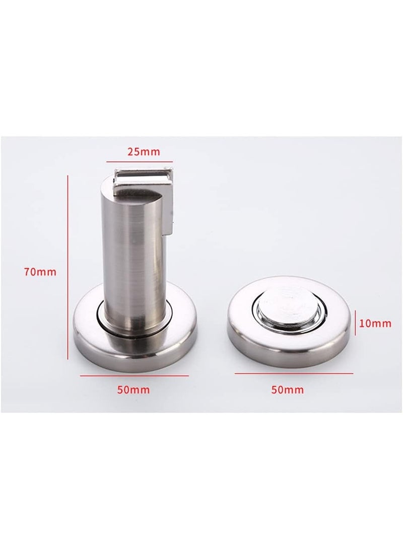 سدادة باب مغناطيسية قوي، مصد باب معدن، ماسك باب مغناطيسي للتثبيت على الحائط أو الأرضية، سدادة باب مغناطيسية مع مسامير تثبيت من LKHG، عبوة من 2 قطعة - Image 1